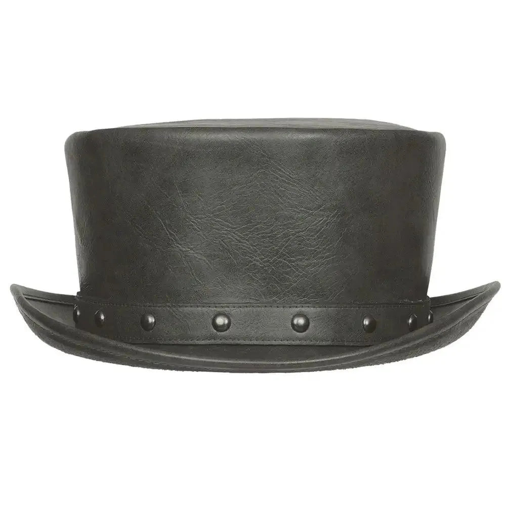 Deadwood Trading Brimstone - Faux Leather Deadman Steampunk Top Hat