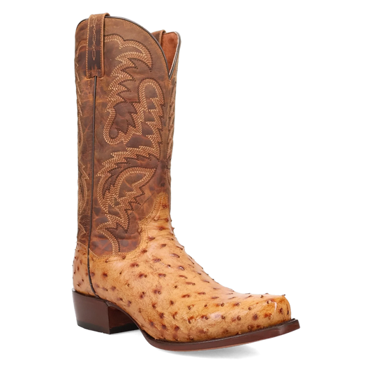 Dan Post Marco - Men's Ostrich Skin Leather Cowboy Boots