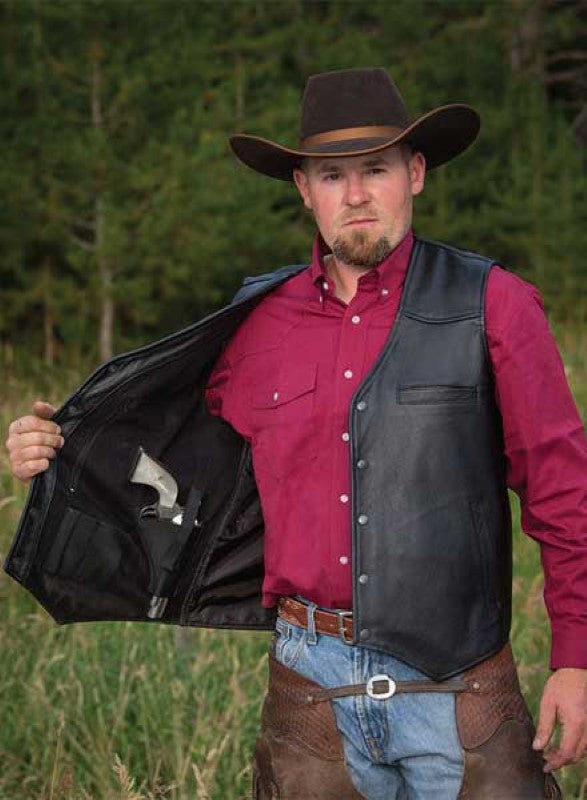 Wyoming Traders Leather Vests and Concealed Carry Jacket