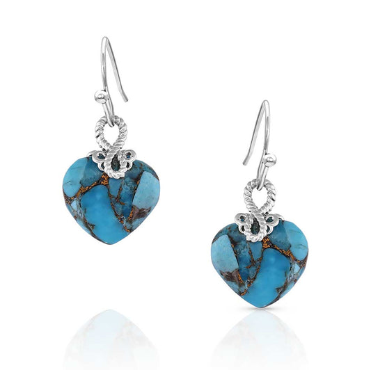 Montana Silversmiths Untamable Heart of Stone Earrings