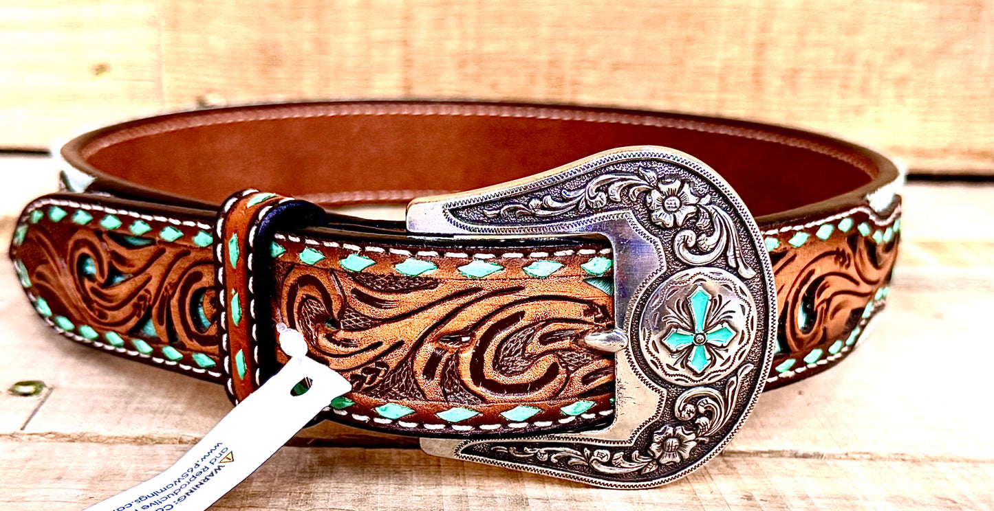 Angel Ranch Turquoise Hair Women's Belt