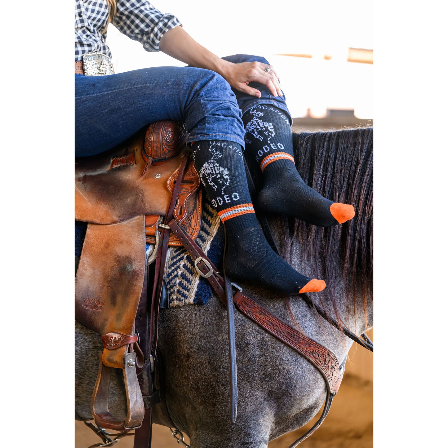 Cactus Alley-Correctional Vaca Blk Performance Boor Socks