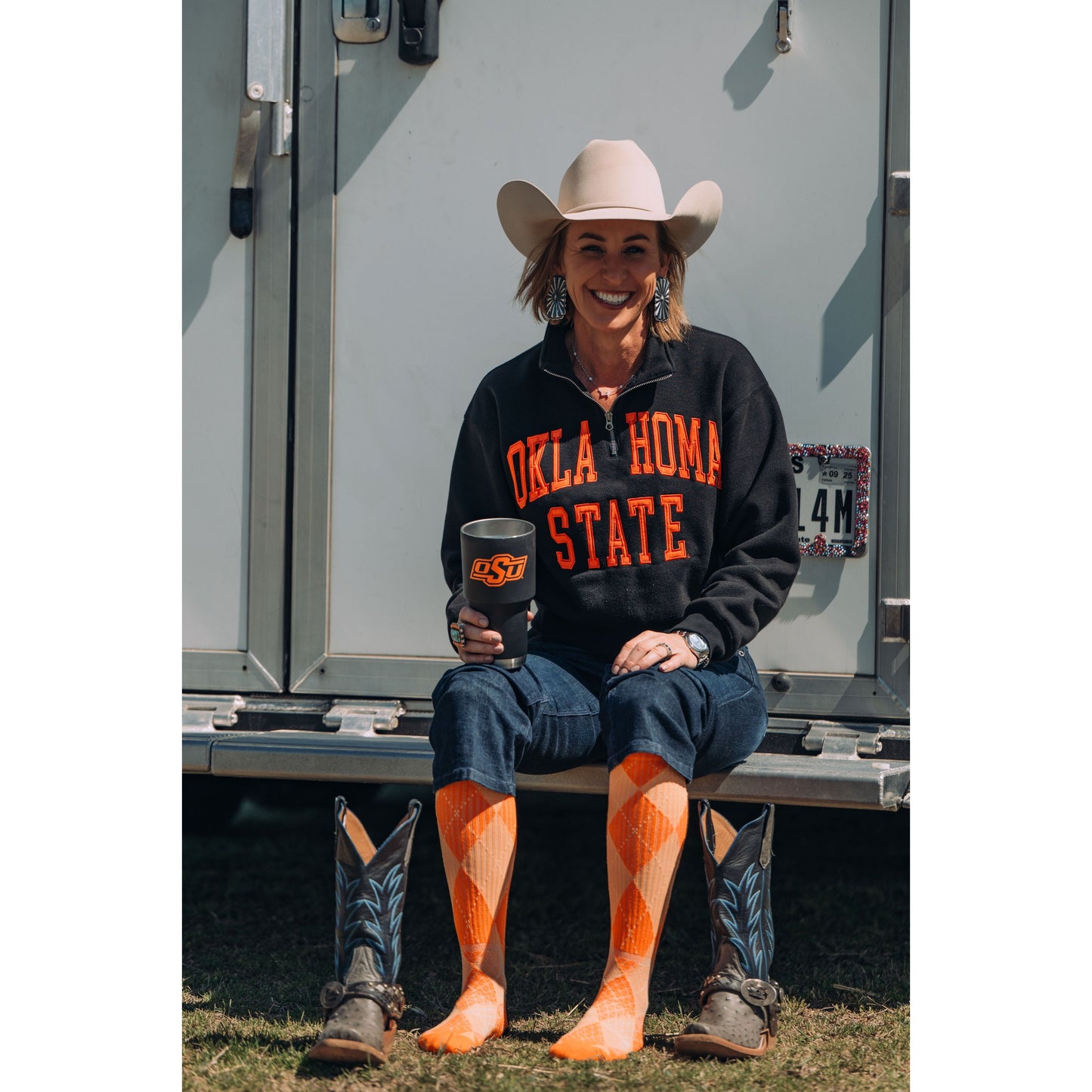 Orange Outlaw Performance Boot Socks