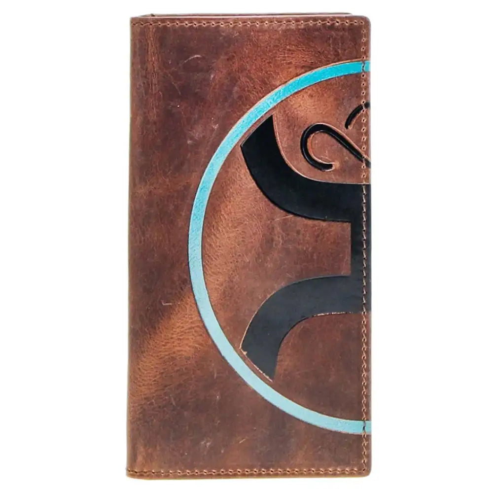 HOOey "2.0" Hands-Up Logo (Brown/Black/Turquoise) - Men's Rodeo Wallet