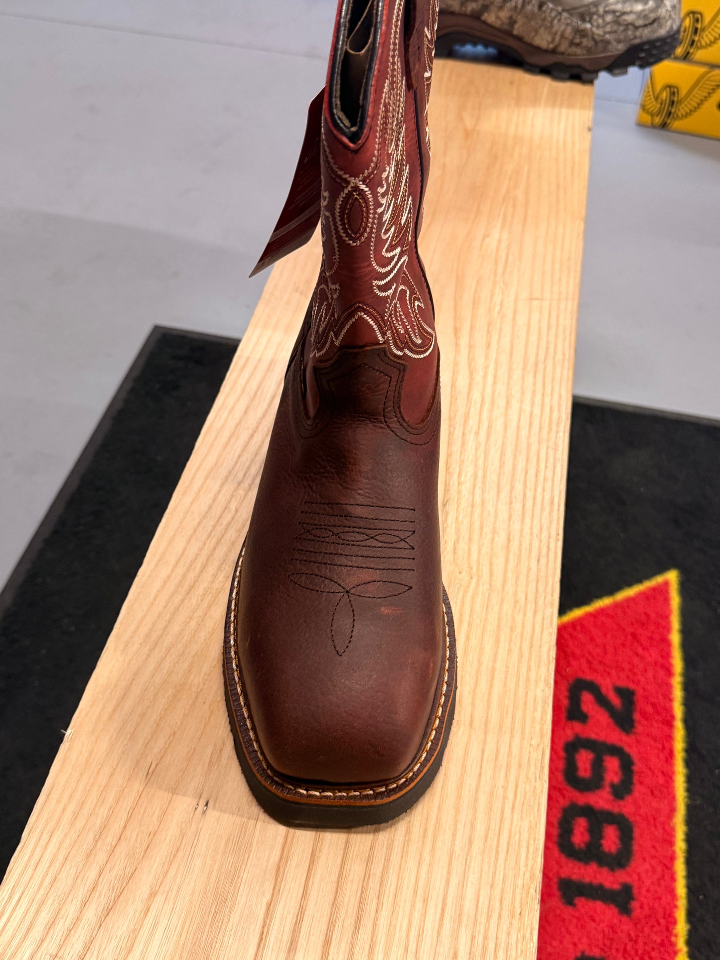 Thorogood 11” Chili/Crimson Work Series Composite Toe Slip On Work Boot