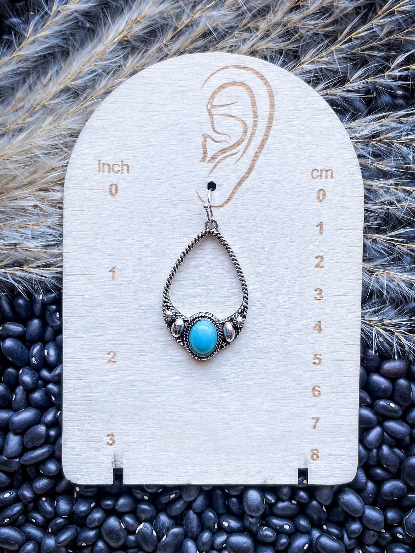 Lasso Teardrop Fashion Earring - Silver