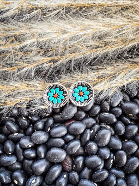 Flourish Flower Stud Fashion Earrings