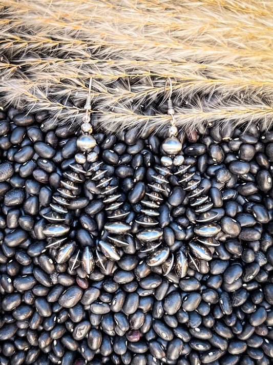 Opal Teardrop Dangle Fashion Earrings - Silver