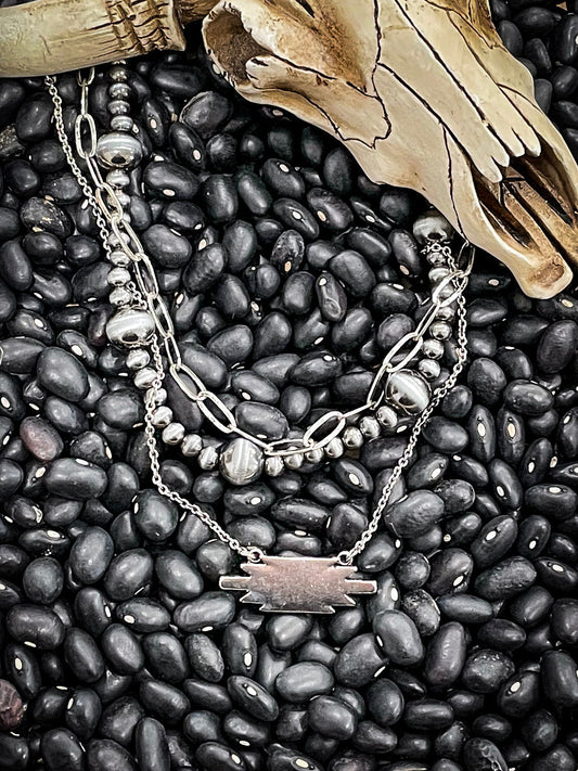 Aztec Layer Fashion Necklace