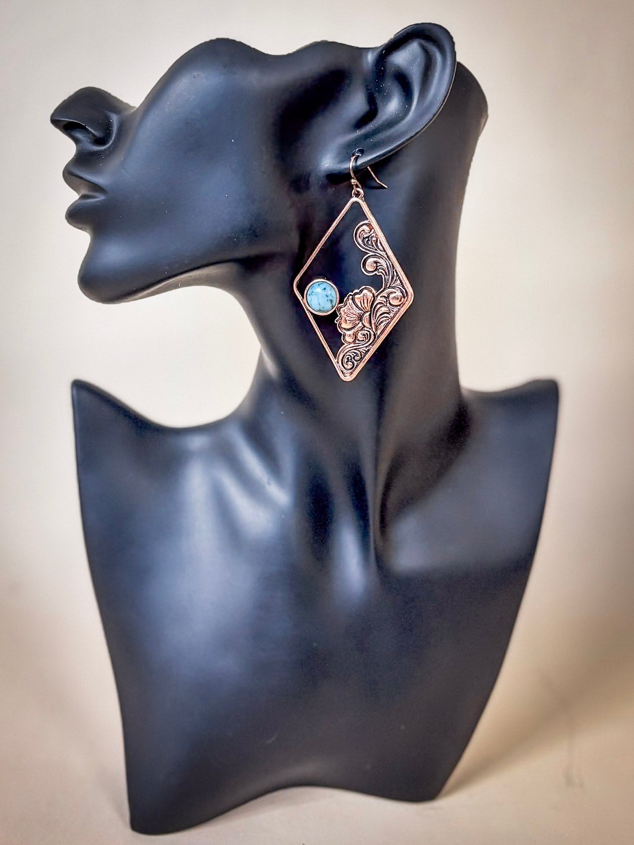 Magnolia Dangle Fashion Earrings - Copper