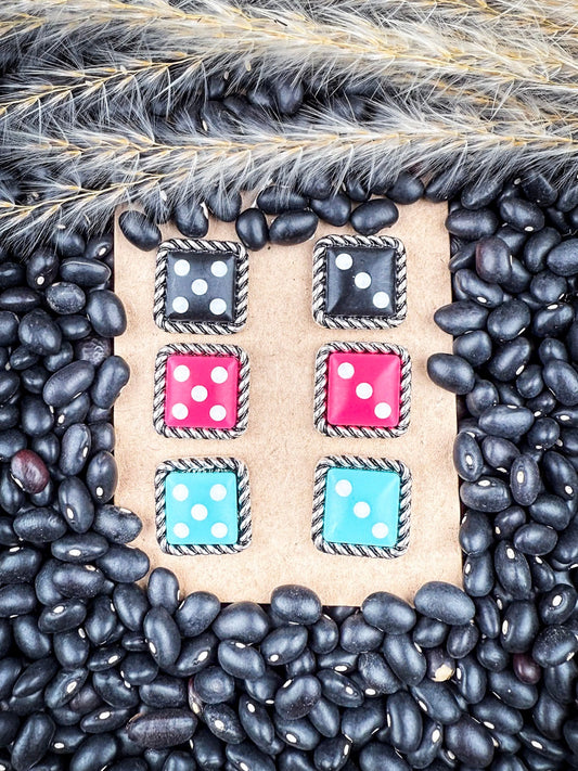Lucky Roll Dice Fashion Stud Set