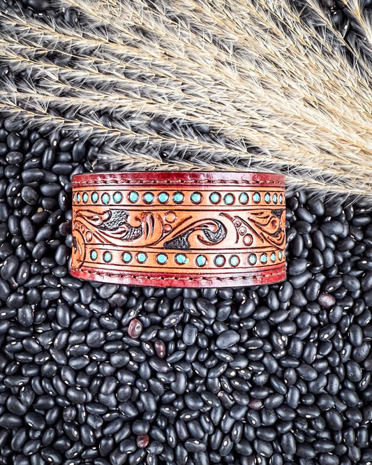 Bluebird Canyon Tooled Leather Bracelet
