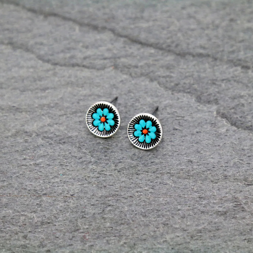 Flourish Flower Stud Fashion Earrings