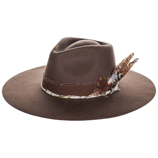 Justin Hattie - Wide Brim Wool Felt Fedora Hat