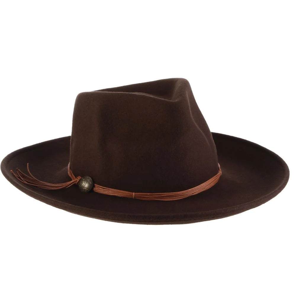 Scala Palermo - Wide Brim Wool Felt Fedora Hat