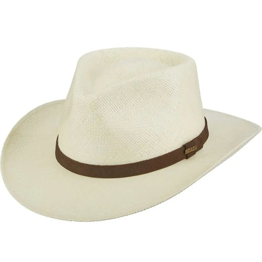Scala Albuquerque - Genuine Panama Straw Fedora Hat