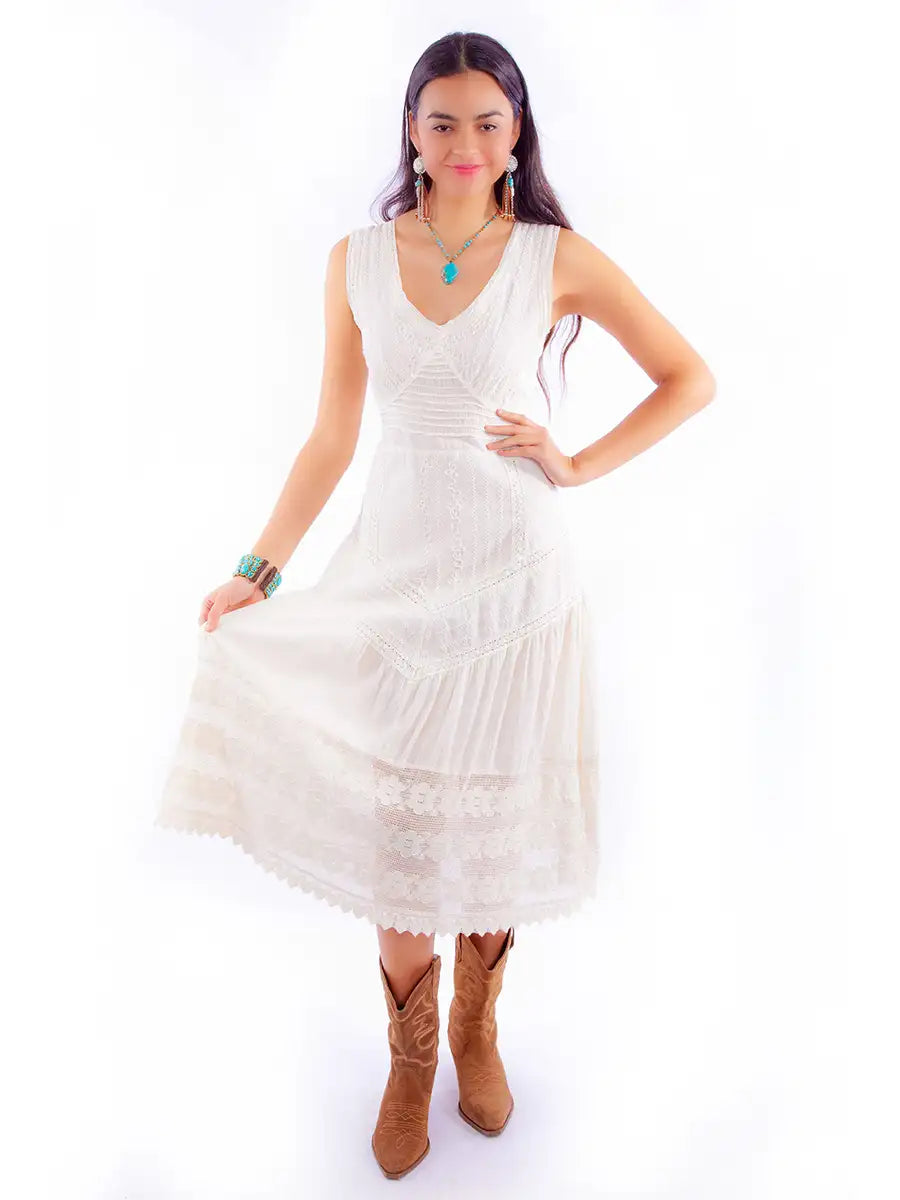 Scully Cantina Sleeveless Lace Dress (PSL-269) - Women's Sundress