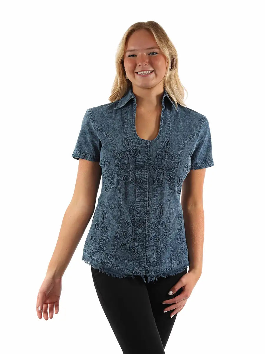 Scully Cantina Short Sleeve Blouse (PSL-273) - Women's Shirt