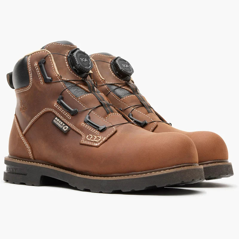 Rocky Grindstone XTR BOA Composite Toe 6 Inch Waterproof Work Boots For Wet And Oily Environments by Wild West Outfitters