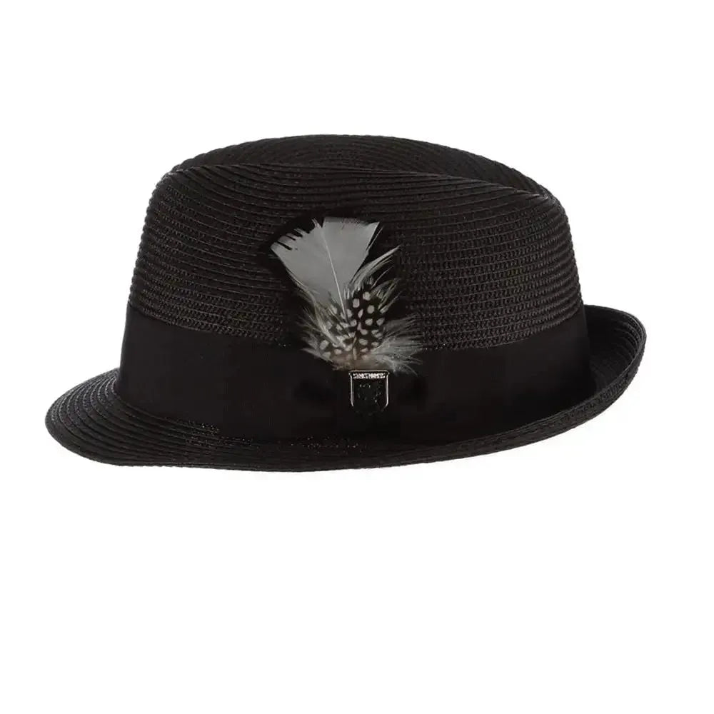 Stacy Adams Belmont - Straw Fedora Hat (Closeout)