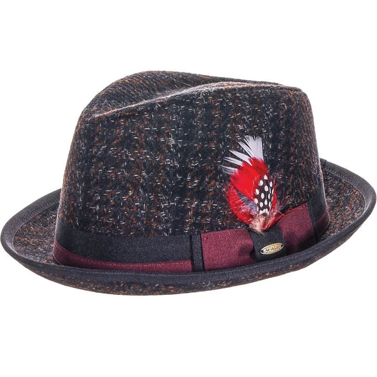 Scala Regent - Tweed Wool Felt Fedora Hat
