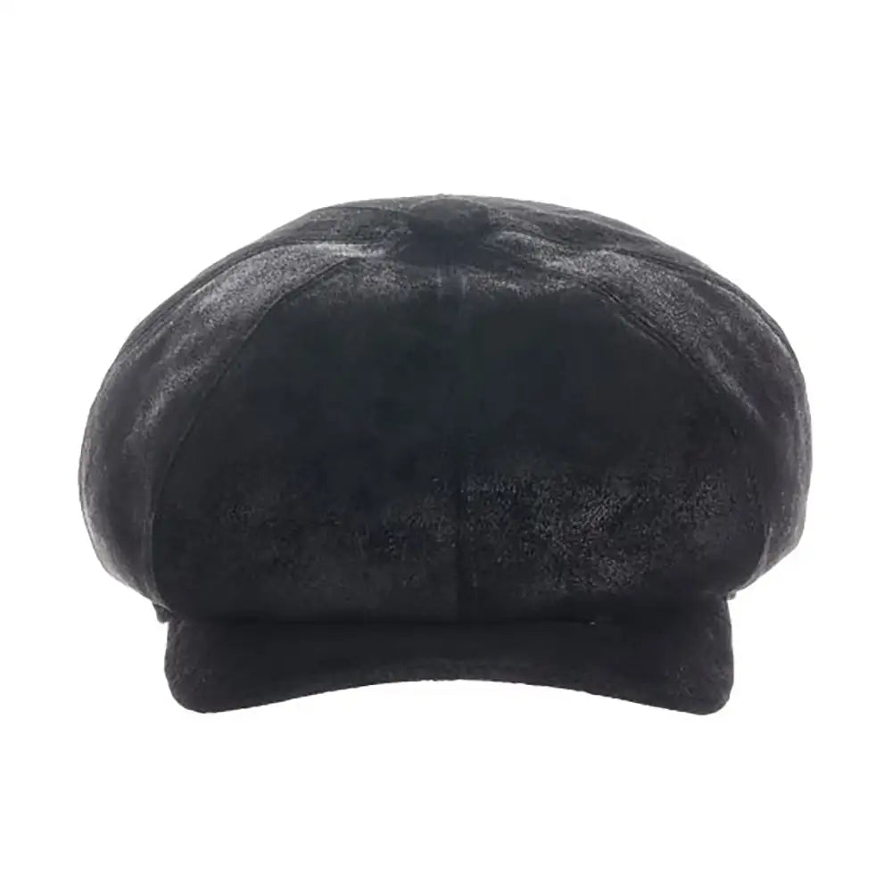 Scala Edison - Leather Flat Cap