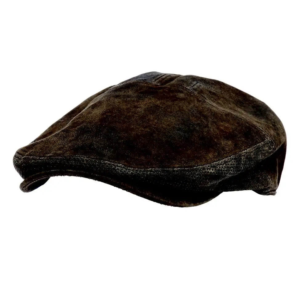 Scala Hood - Leather Flat Cap (Closeout)