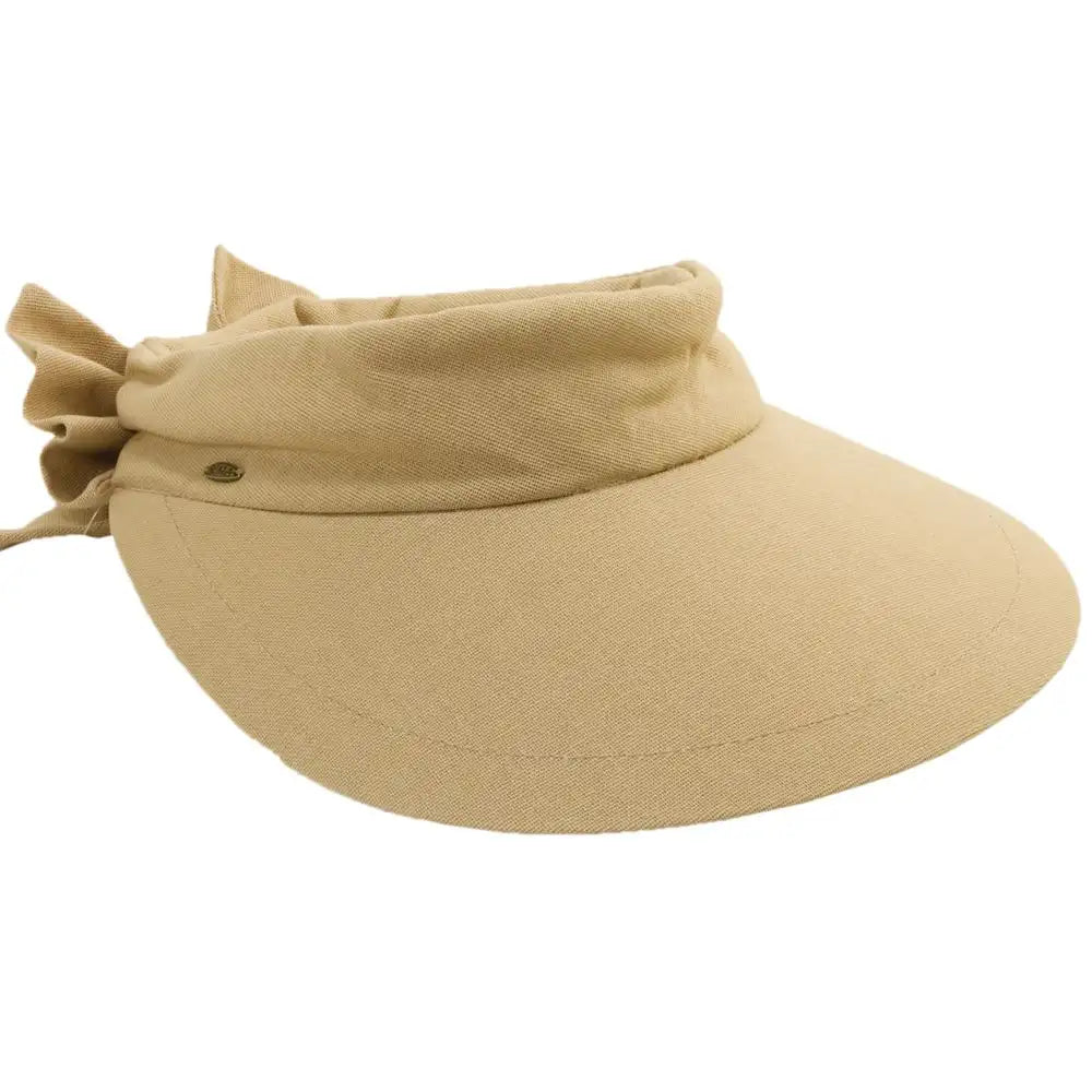 Scala Cotton Bow Visor - Womens Visor
