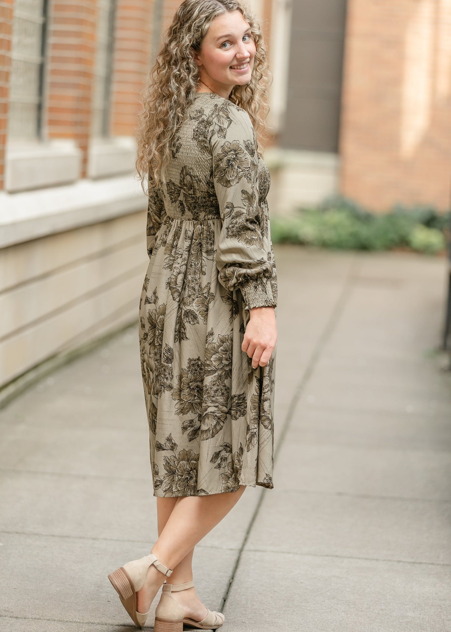 Aleeyah Smocked Midi Dress