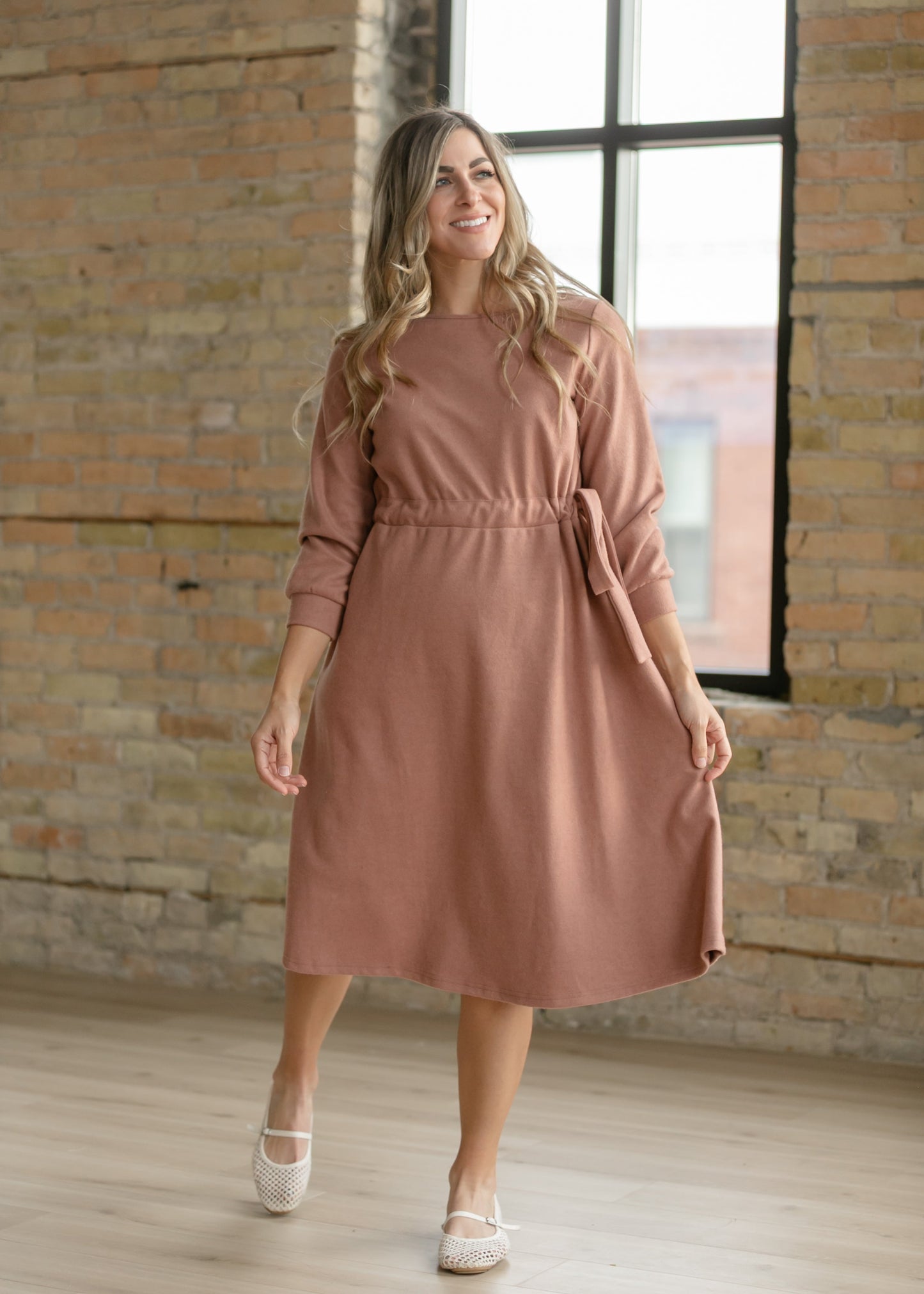 Blair Long Sleeve Midi Dress - FINAL SALE