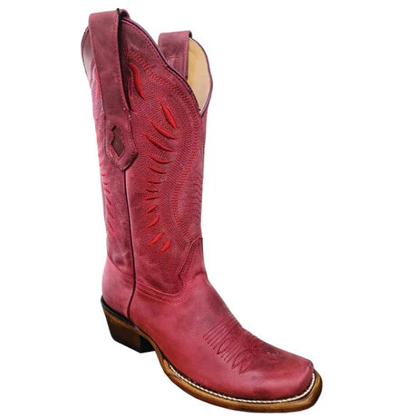 Los Altos Desert Red Dubai Toe Cowgirl Boots