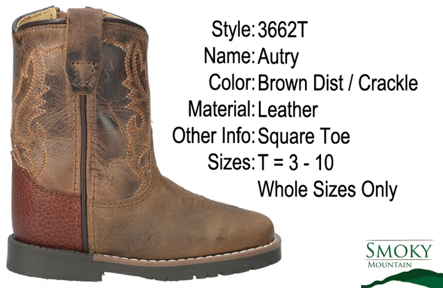 Autry Brown Smoky Mountain Toddler Boots