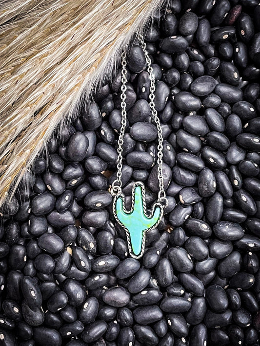 Cactus Pendant  Fashion Necklace