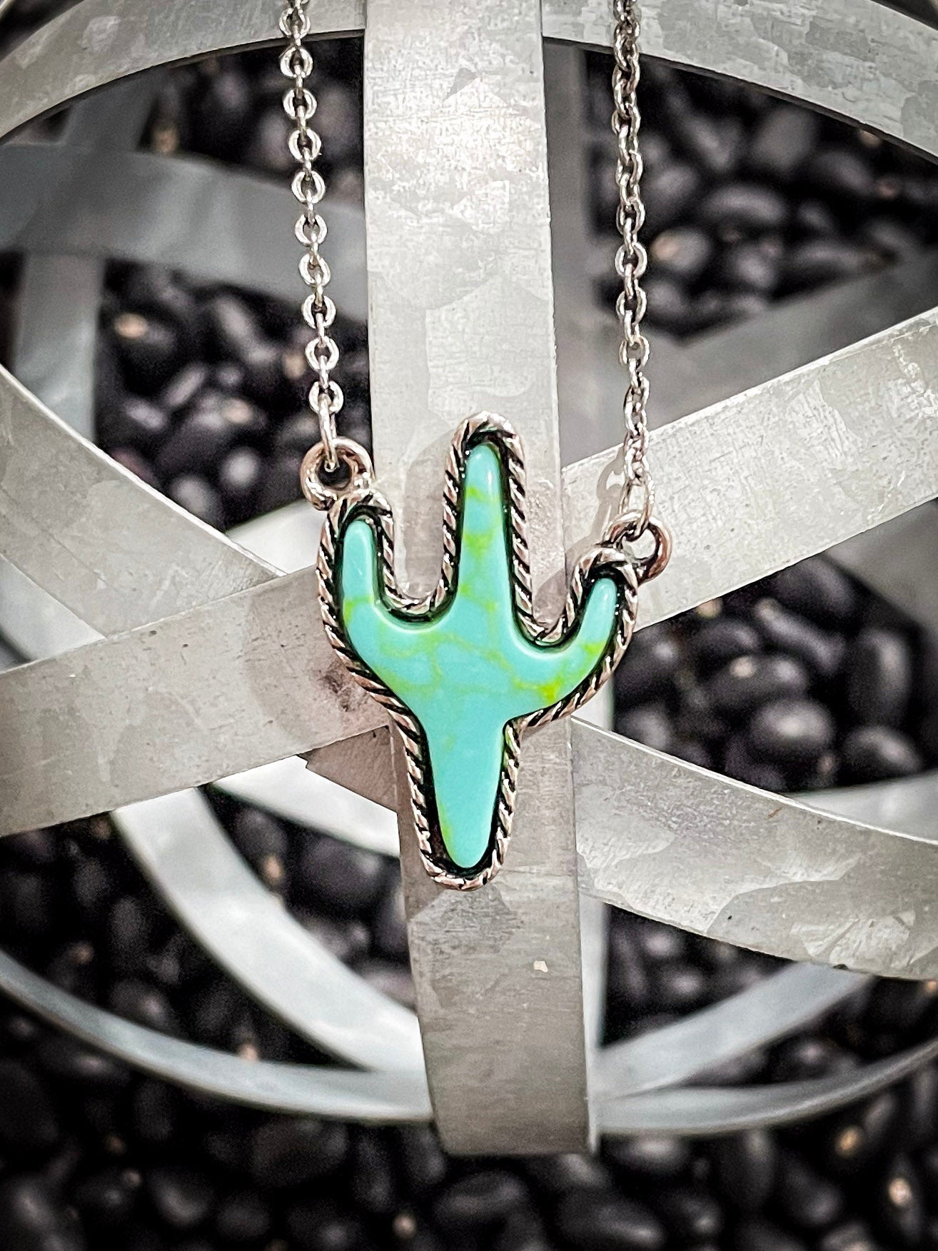 Cactus Pendant  Fashion Necklace