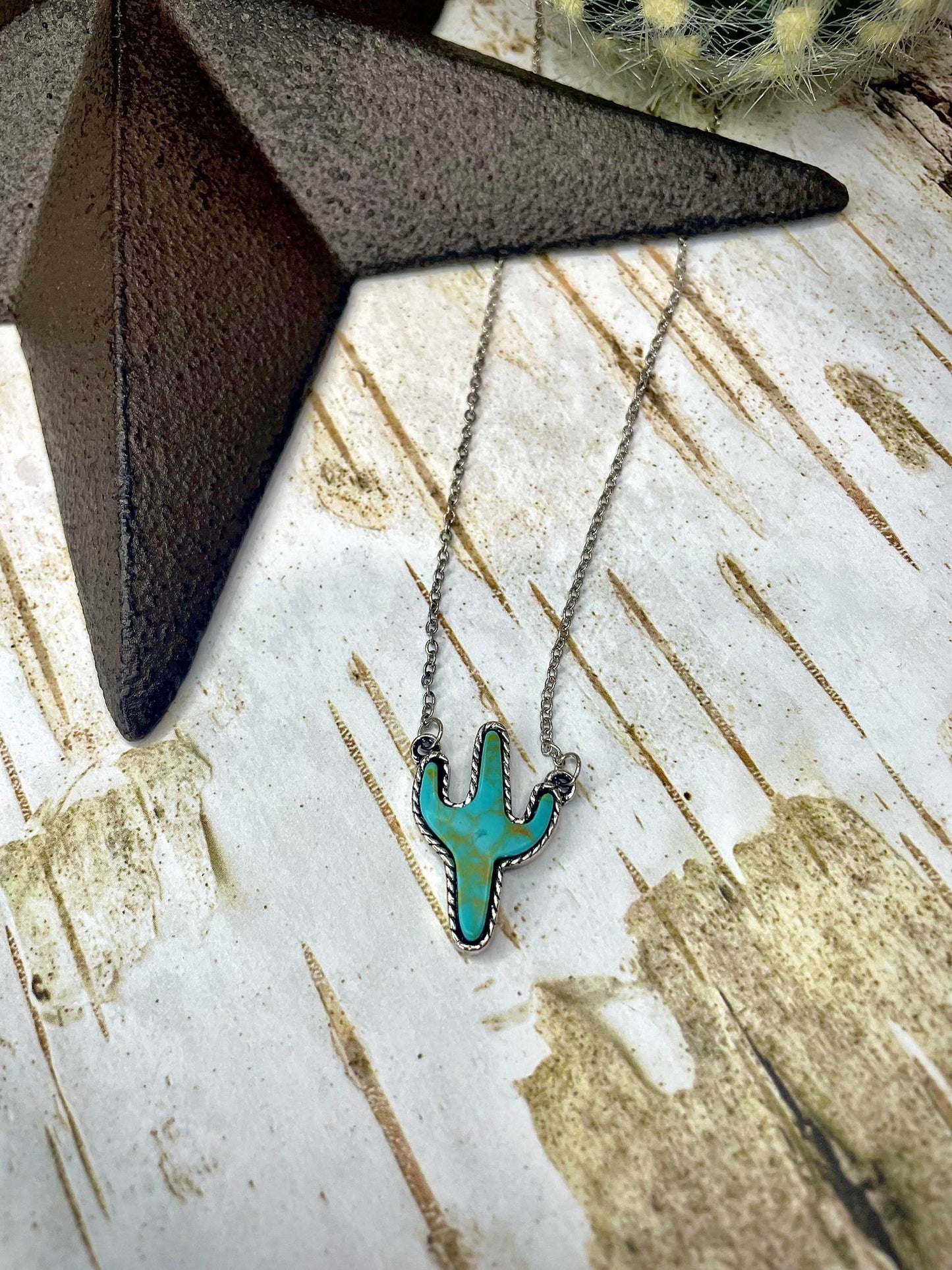 Cactus Pendant  Fashion Necklace