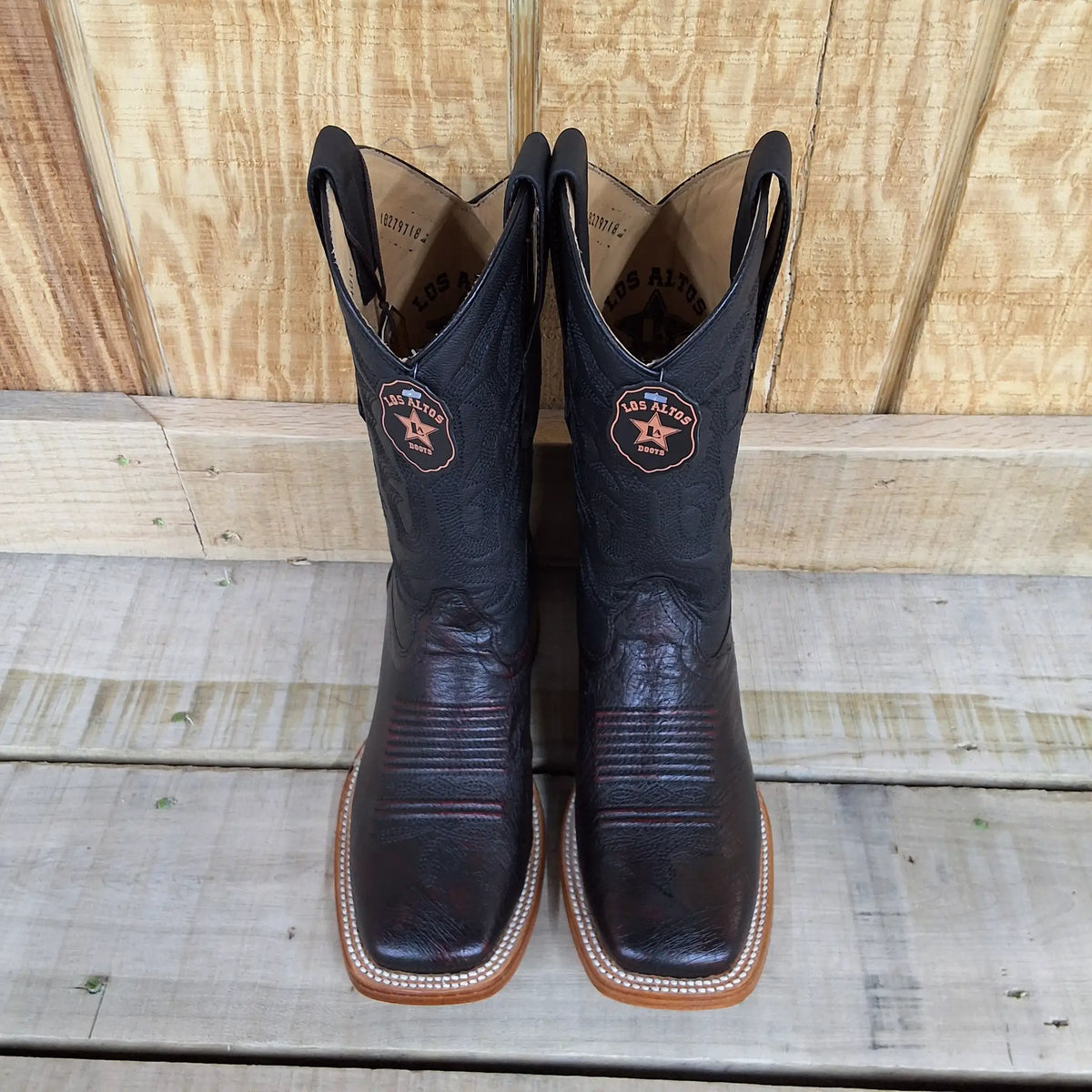 Los Altos Black Cherry Smooth Ostrich SQ Exotic by Wild West Outfitters