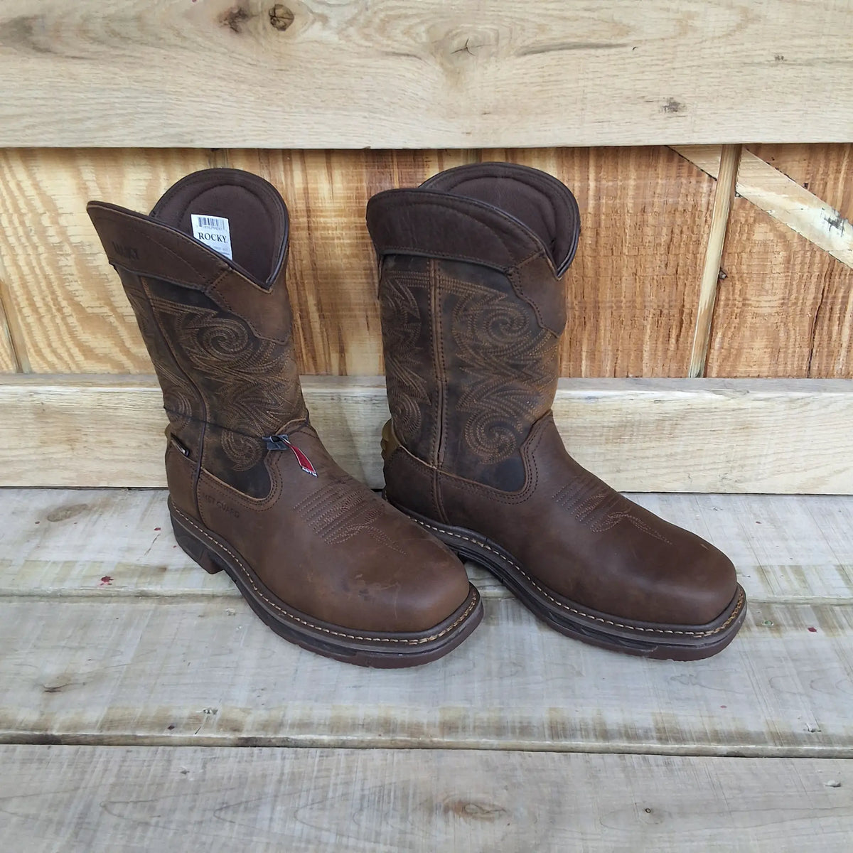 Rocky Mens Iron Skull Work Boots Composite Toe by Wild West Outfitters
