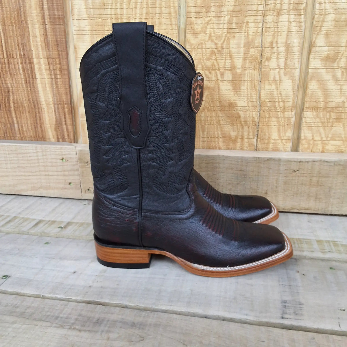 Los Altos Black Cherry Smooth Ostrich SQ Exotic by Wild West Outfitters