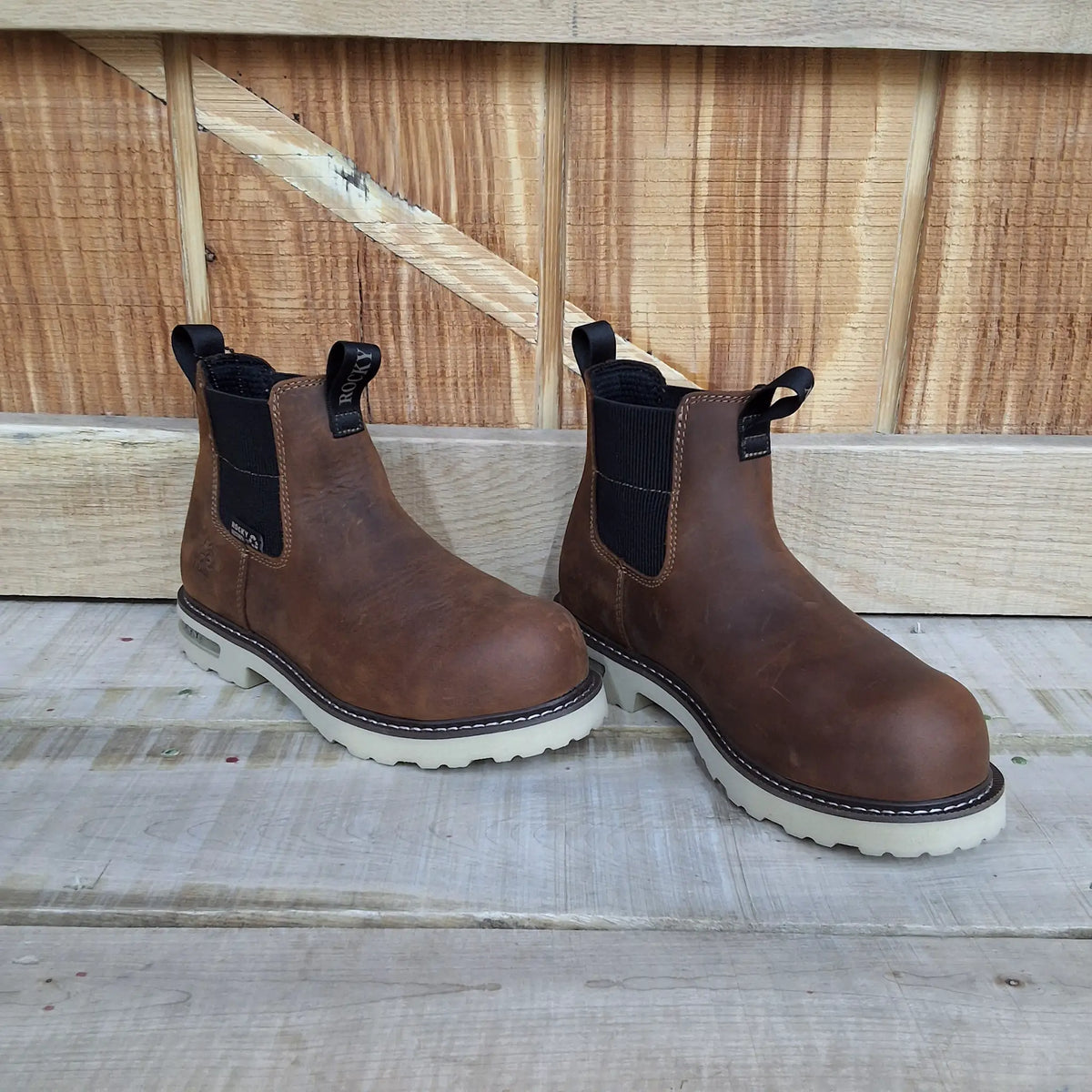 Rocky Mens Grindstone XTR Chelsea Work Boots by Wild West Outfitters