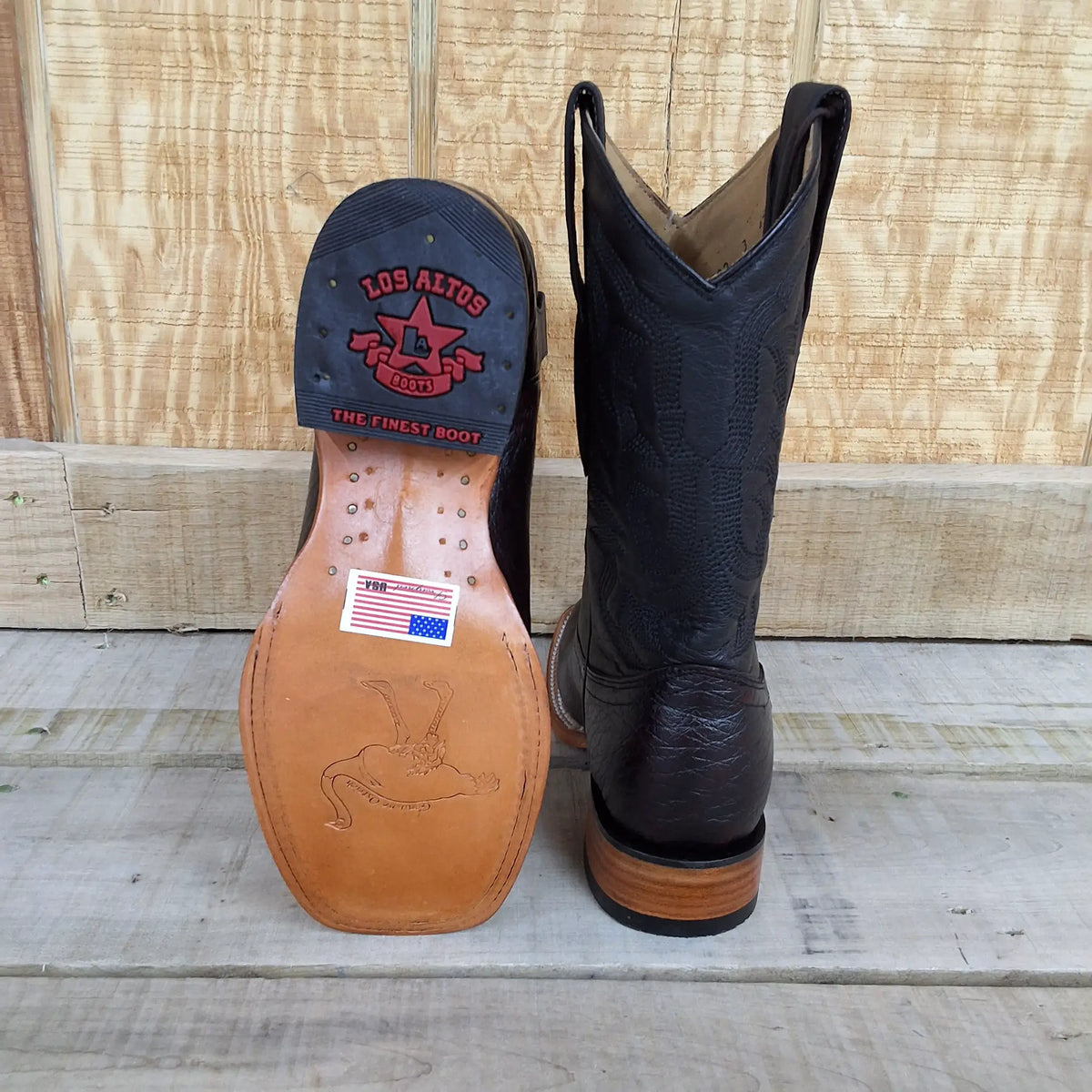 Los Altos Black Cherry Smooth Ostrich SQ Exotic by Wild West Outfitters