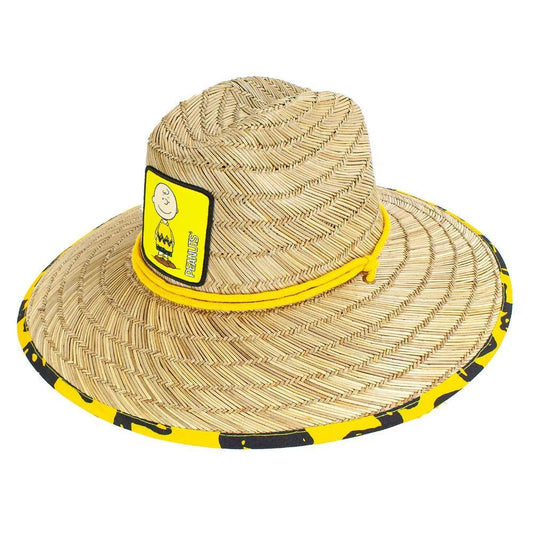 Peter Grimm Peanuts Charlie - Rye Straw Lifeguard Hat