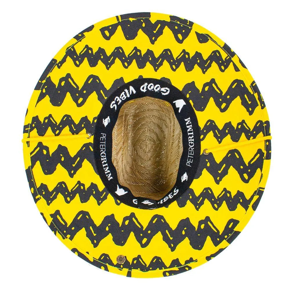 Peter Grimm Peanuts Charlie - Rye Straw Lifeguard Hat