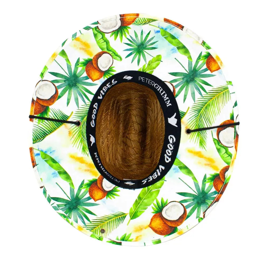 Peter Grimm Coconut - Rye Straw Lifeguard Hat