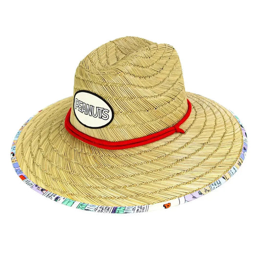 Peter Grimm Peanuts Comic Strip - Rye Straw Lifeguard Hat