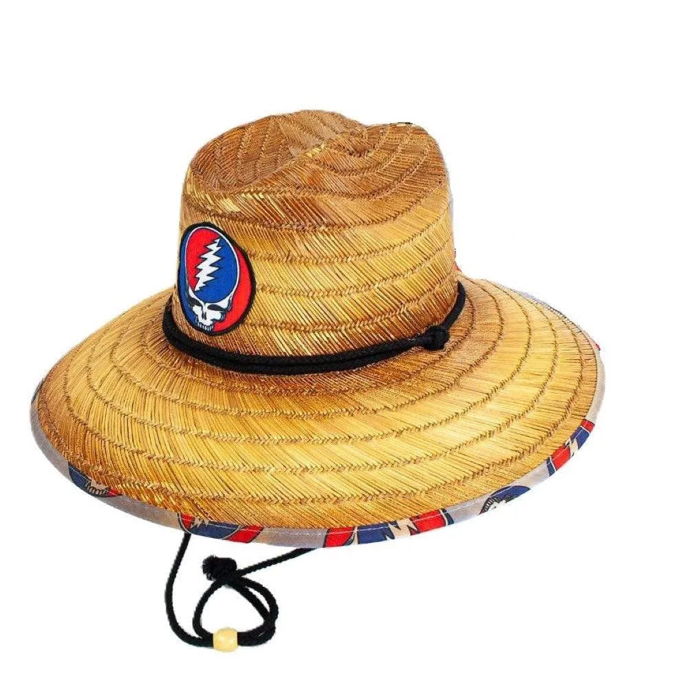 Peter Grimm Grateful Dead SYF (Steal Your Face) - Rye Straw Lifeguard Hat