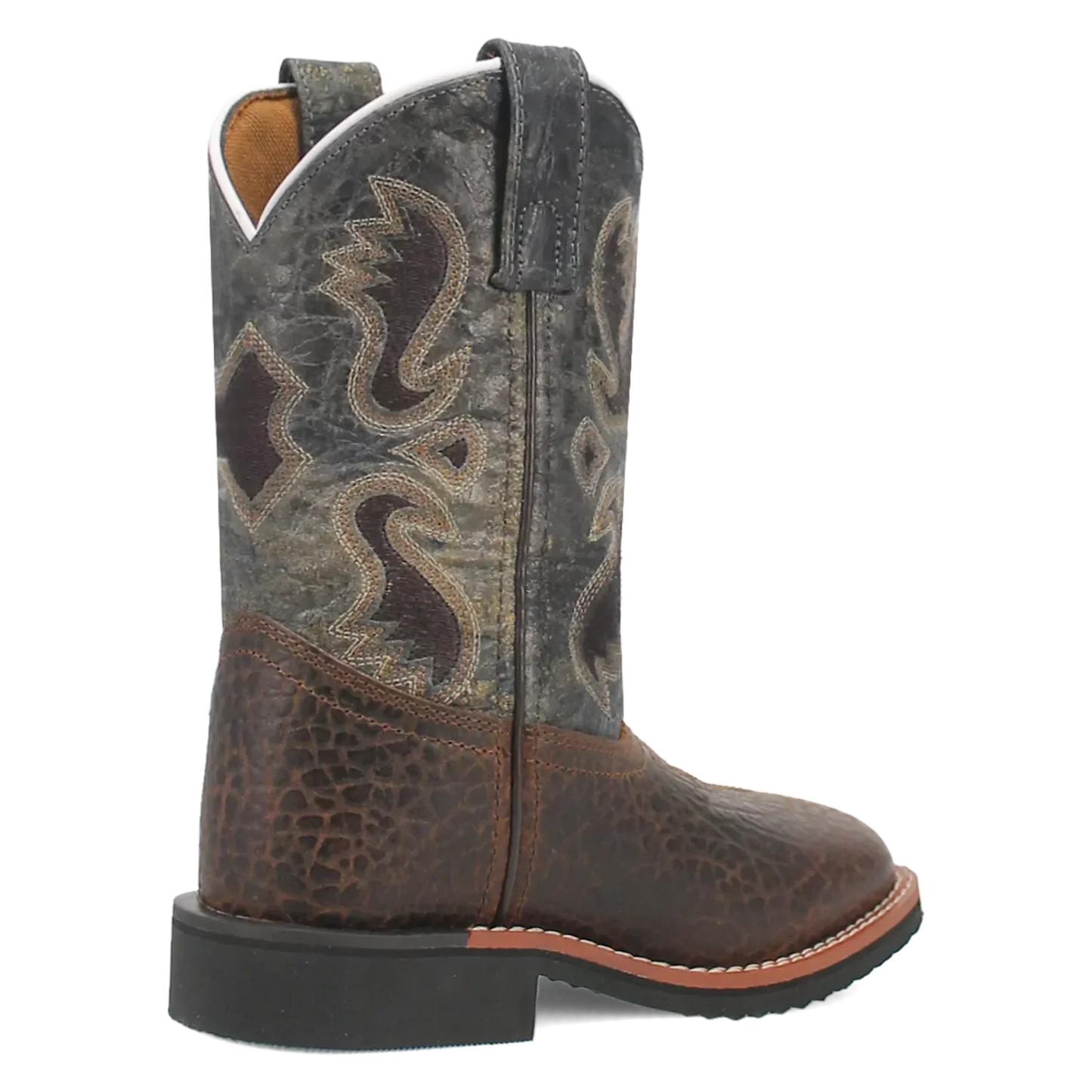 Dan Post Creek (Dark Navy/Brown) - Little Kid's/Big Kid's Leather Cowboy Boots