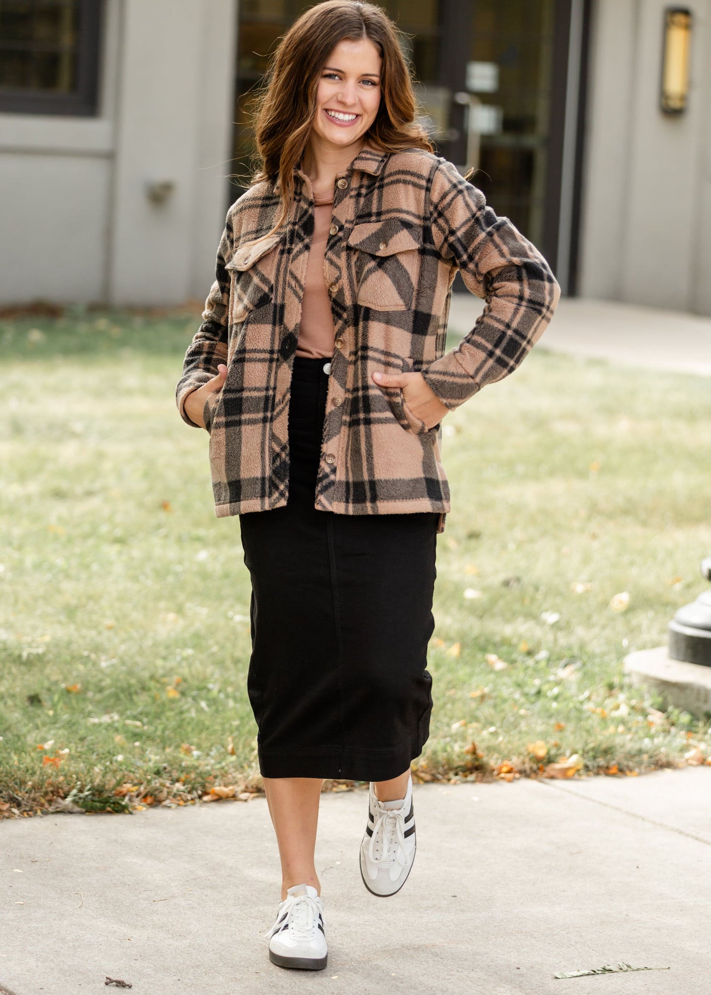 Erica Cotton Twill Midi Skirt