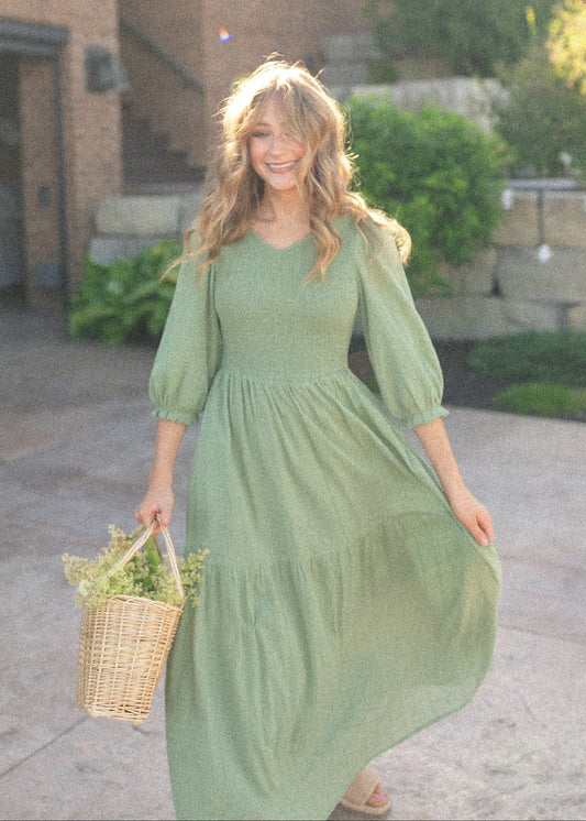 Flora Smocked Midi Dress - FINAL SALE