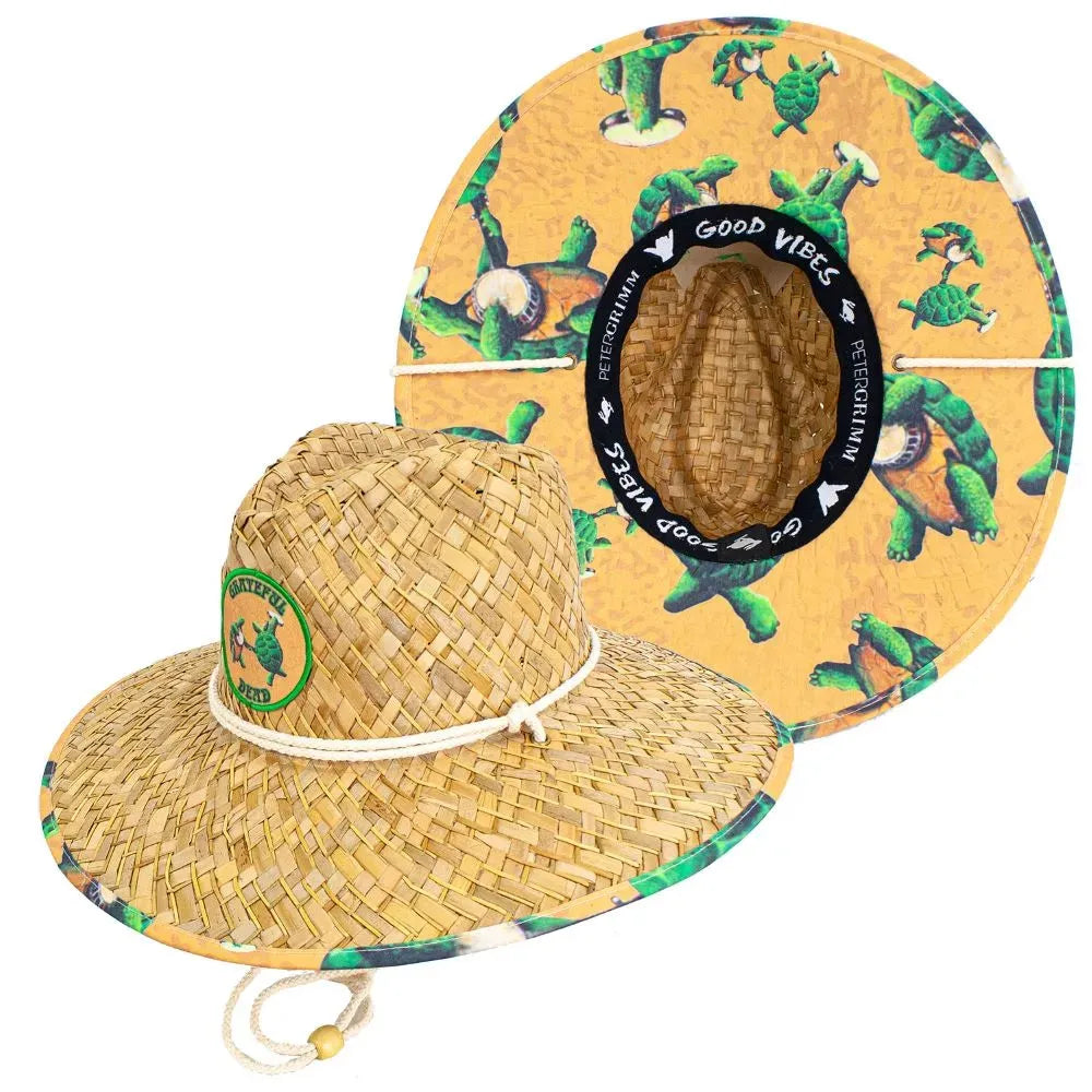 Peter Grimm Grateful Dead Dancing Turtles Lifeguard - Straw Lifeguard Hat