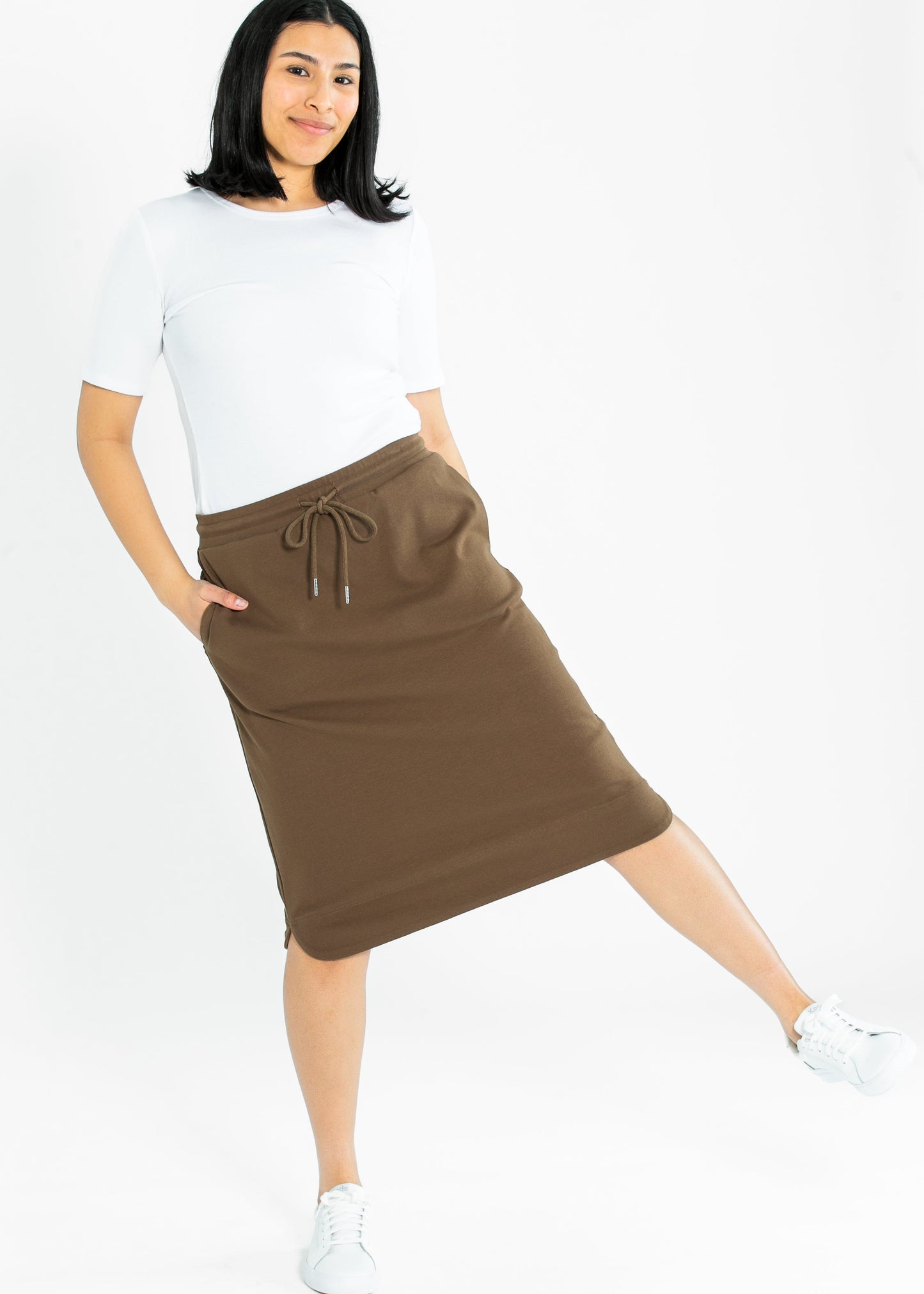 Kelly Drawstring Midi Skirt